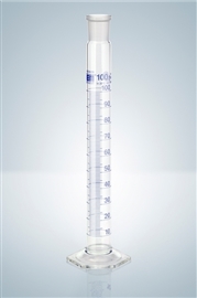 Cylinder z korkiem z tworzywa sztucznego i certyfikatem, klasa A (skala niebieska)