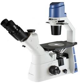 Mikroskop odwrócony Oxion Inverso bez stolika mechanicznego, jasne pole
