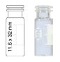 Vialka N 11 zatrzaskowa 1,5  ml biała płaskodenna