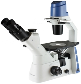 Mikroskop odwrócony Oxion Inverso bez stolika mechanicznego, kontrast fazowy